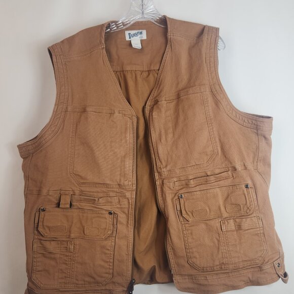Duluth Trading Co. DuluthFlex Fire Hose Ultimate Work Vest 2XL | Brown Canvas - Picture 2 of 8